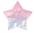 Custom logo print exquisite star ziplock poly bag with window gravure printing packaging bags GRS1