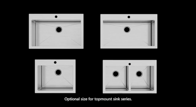 Topmount sink