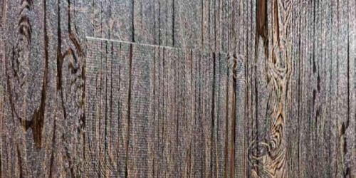 Processus de production de tôle d'acier double face avec grain de bois wengé noir