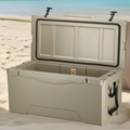 135qt Large Capacity 6-Day Ice Retention Rotomolded Cooler Box with Wheels for Outdoor Activities1