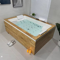 Kinglauren Rectangle Whirlpool Hydromassage Bathtub 1.8m for Bathroom & Hotel Use1