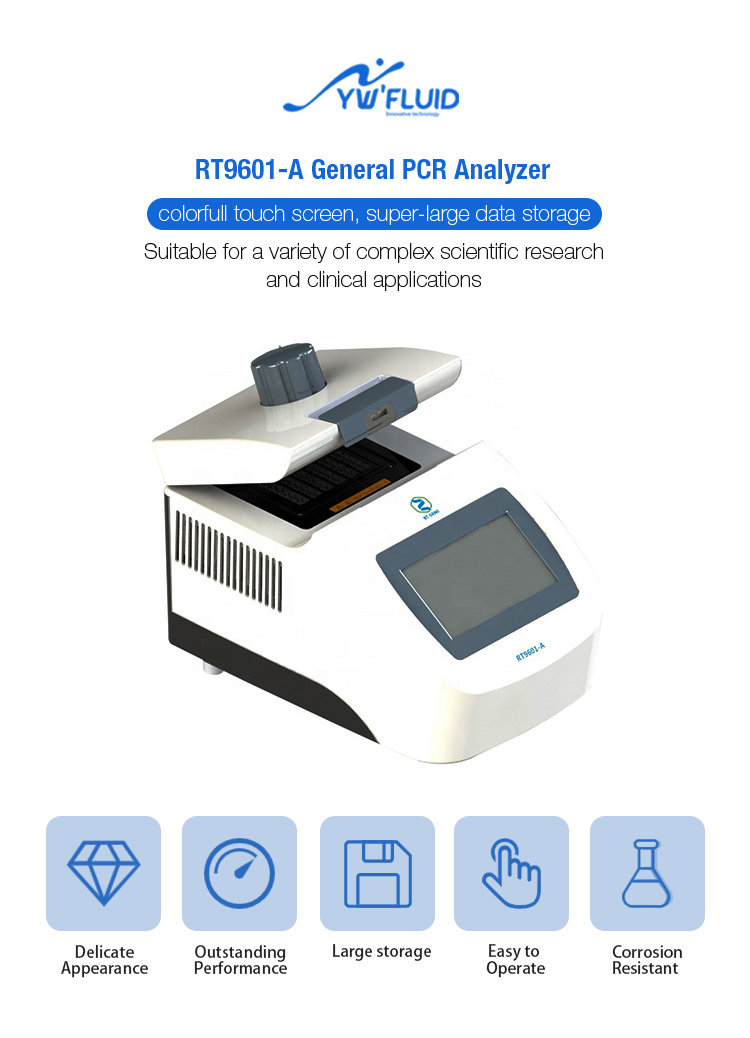 DNA polimerasi nella macchina PCR per laboratorio utilizzando il test