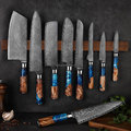 New Classic Germany Damascus Knives Set: Steak, Chef, Utility, Santoku, Carving, Bread, Paring, Boning, Butcher, Cleaver Knife1