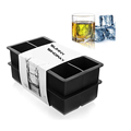 2-Pack 6-Cavity Square Reusable Ice Mold Maker - Silicone Ice Cube Tray for Whiskey1