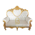 Hot Sale Antique Double Seater Bride and Groom Gold Wedding Sofa Furniture1