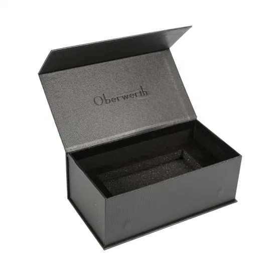 Caixa de luxo personalizada de luxo preto personalizado personalizado dobrável dobrável papel de embalagem de embalagem caixa de embalagem com magnetic1