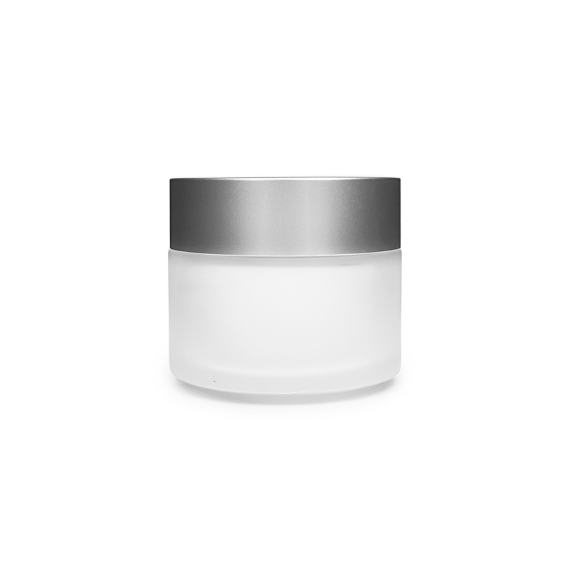 100ml Frosted Cream Glass Jar