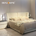 César Diseño moderno Muebles de dormitorio de cama Queen Bed Bording Bordado de tela de terciopelo esmerilado Foshan Foshan Luxury King Size1