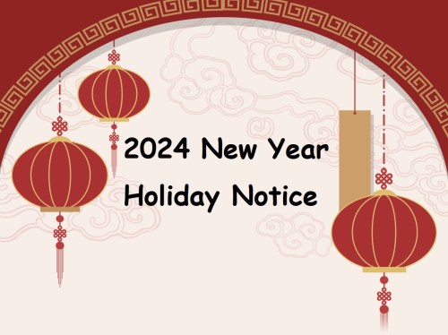 2024 New Year Holiday Notice