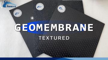 Rough surface geomembrane product display