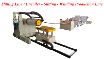 Slitting Line / Uncoiler - Slitting - Winding ( Cut Off ) Production Line