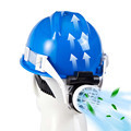 Custom Summer Labor Protection: Air Conditioned Cooling Fan with Hardhat Helmet1