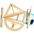 Wooden Geometry Math Ruler Set for School Teaching1