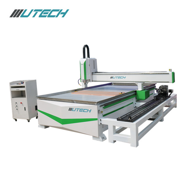 Woodworking Cnc Router with side hanging rotary structure