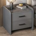 Modern French White Bedroom Nightstand Organizer1