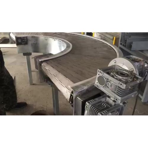 curved conveyor belt video