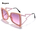 Oversize Sunglasses Women Big Wide Temple Bling Crystal Vintage Luxury Designer Shades UV4001