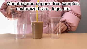 Fast Shipping Disposable Transparent Plastic Cup 480ml PP Cold Drink Cup1