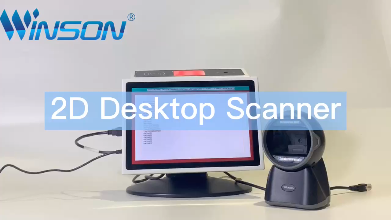 Winson Desktop Barcode Scanner Reader for Supermarket Cashier barcode scanner 2d 1d Omnidrectional Barcode Scanner1