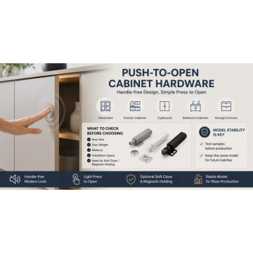 Guía de compra de herrajes para gabinetes Push to Open