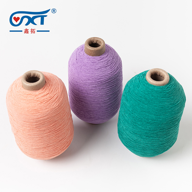 Custom colors Chinese Elastic 1407070 Rubber Spandex Covered Polyester Knitting Yarn