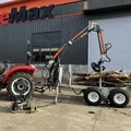 1.5 Ton Hydraulic Timber Wood Trailer with 9 HP Power Unit - Remote Control ATV Trailer1