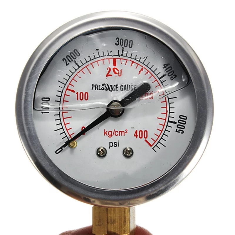 Medidor de pressão preenchido com líquido hidráulico 0-5000 psi