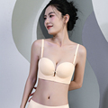 Women's Front Closure Thick Padded No Underwire Push-Up Bra1