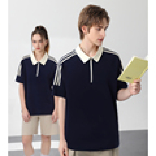 नई डिज़ाइन थोक कस्टम S-5XL 200 GSM 100% कॉटन धारीदार टी-शर्ट कंट्रास्ट रंग पोलो शर्ट्स1