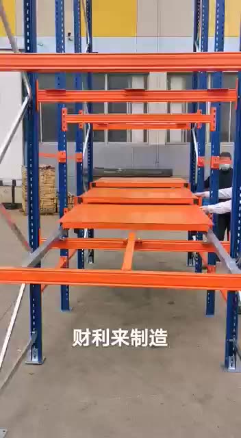 China Factory Warehouse rack rack pesado armazenamento prateleiras de metal push back racking System1