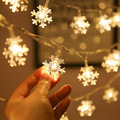 3M LED Snowflake String Lights - Christmas & Valentine's Day Decoration1