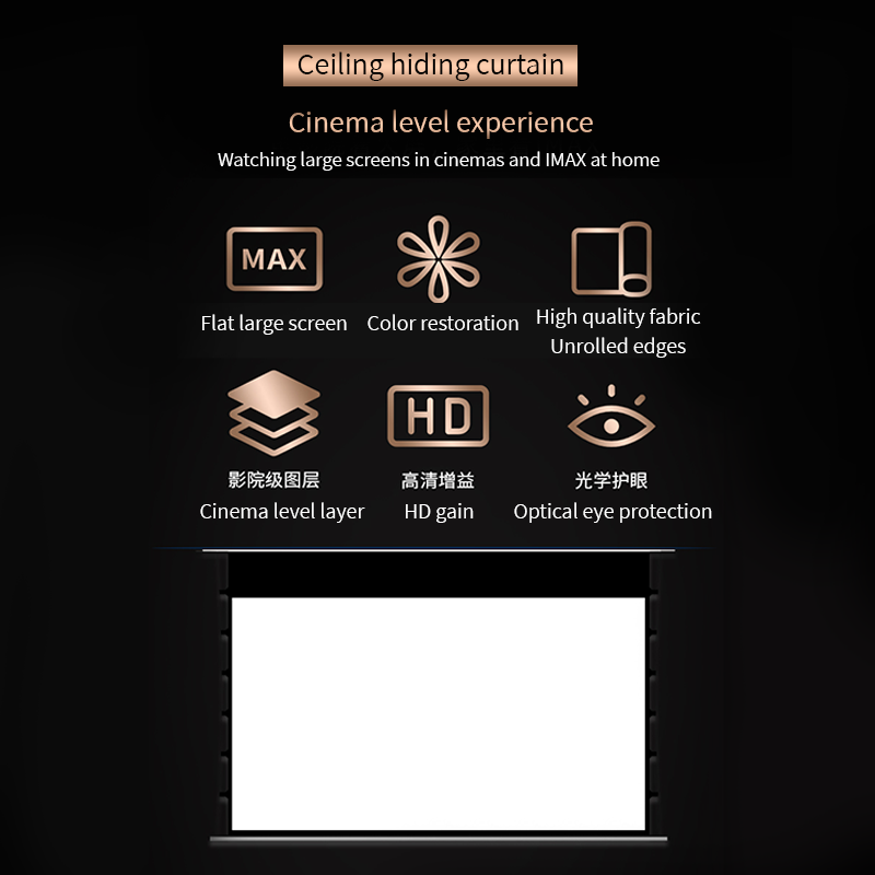 Intelligent Control Electric In-Ceiling Screens