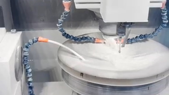 CNC polishing is used for optical components fast polishing