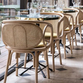 Mais vendidos móveis modernos cafeteria de madeira e corda cadeiras feitas à mão para restaurante1