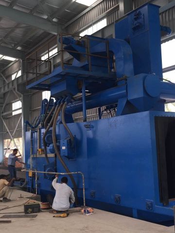 Shot blasting machine video