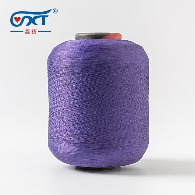 Purple SCY Spandex Covered Polyester Yarn