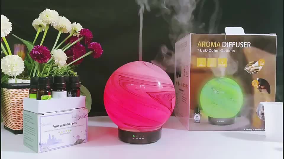 Factory Precio al por mayor Fireworks 3D Moon Diffuser de aceite esencial con función de temporizador Smart Ultrasonic Aroma Diffuser Big Fog1