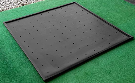 Mat de golf de goma Base de goma protectora antideslizante Base y bandeja para rango de manejo de golf de 150x150 cm