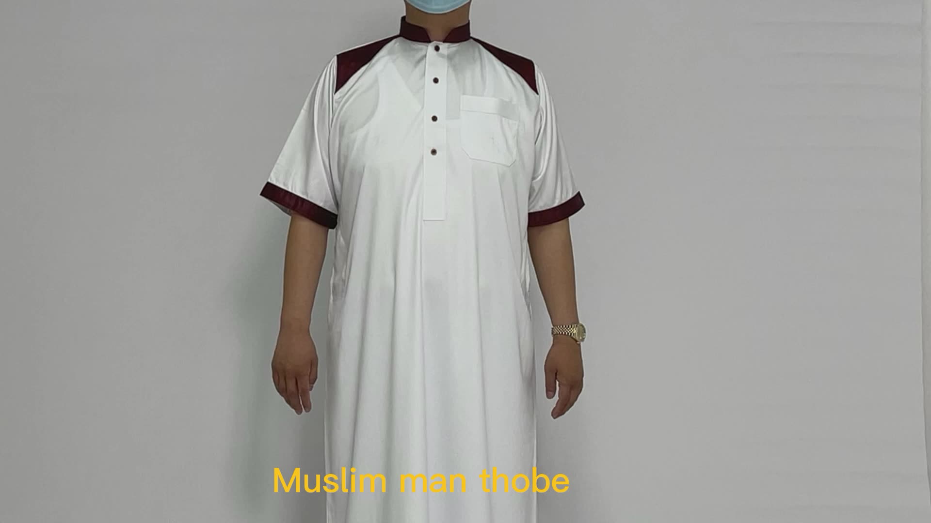 Mannen zijn islamitische kleding kurta Turkse jurk met korte mouwen