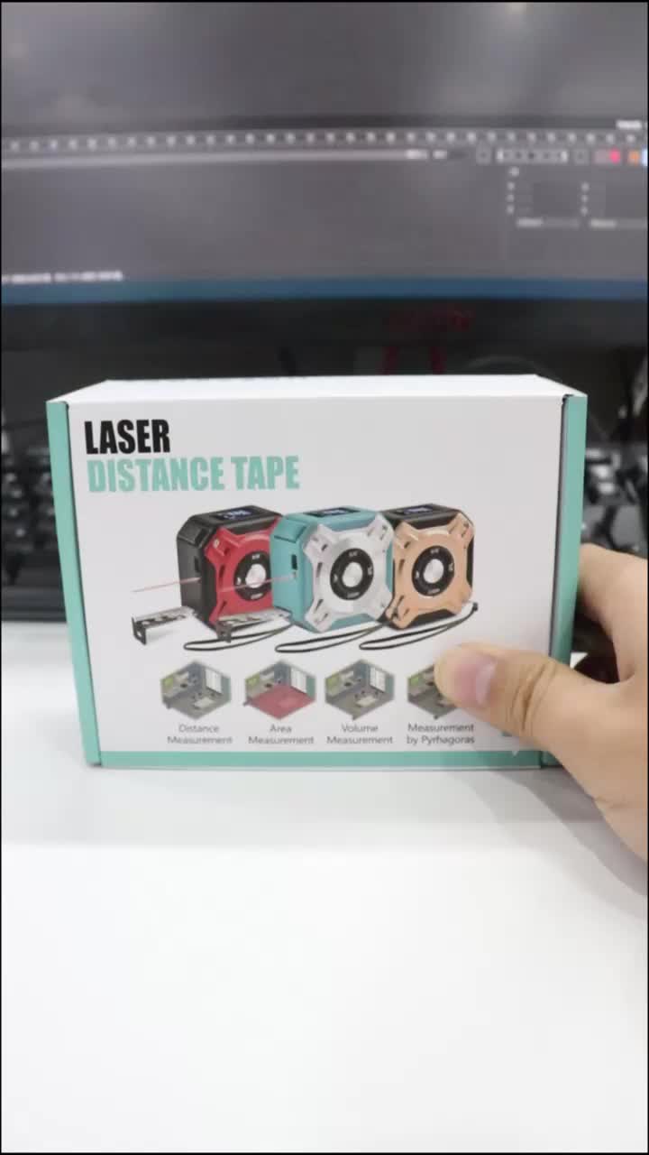 digital tape measure with laser. tape D