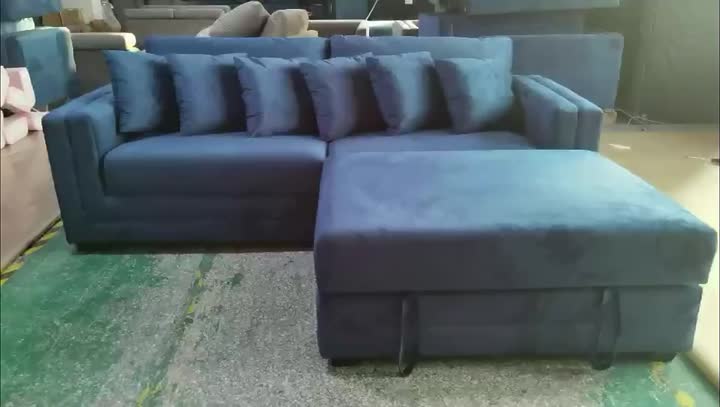 L shaped fabric sofa