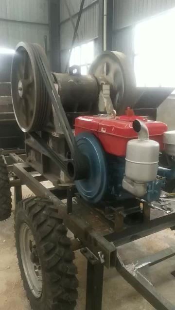 diesel jaw crusher working