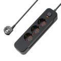 EU Socket 3-Way Power Strip with Overload Protection1