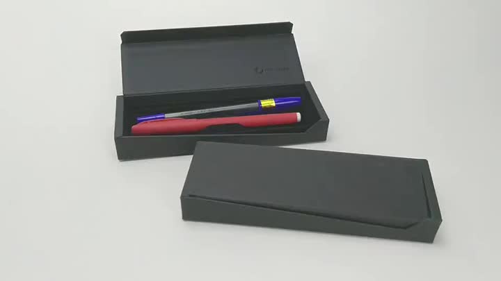 matte black texture paper pen box