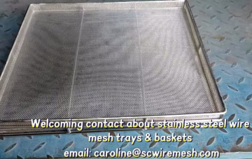 316 Stainless steel wire mesh trays baskets