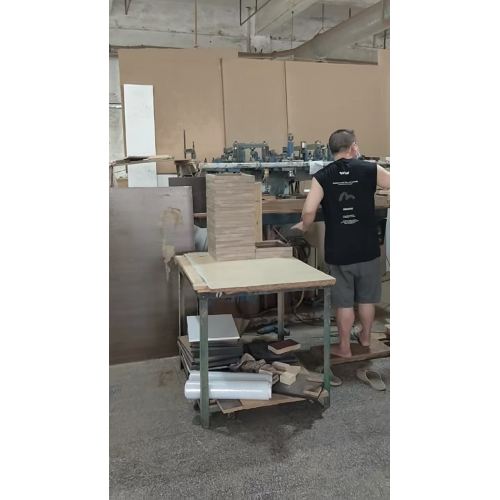 Storage Cabinet production workshop, woodworking drilling process