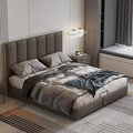 Factory Five Star Hotel Room Room King Bed Frame Platform 3 4 5 Star Leather Leather Modern Luxury Hotel Furniture Beds1