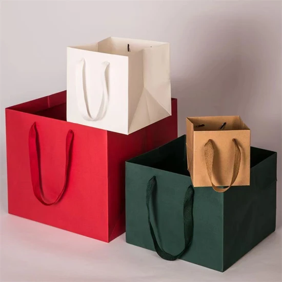 Logotipo personalizado Minorista impreso Retail Extra Wase Oscon Bakery Bakery Paper Bag para Cake Box1