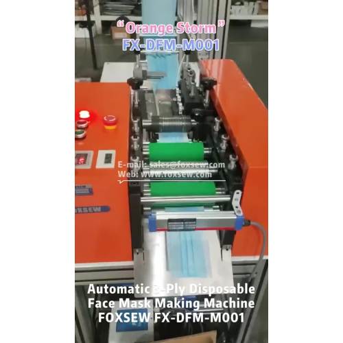 Automatic 3-Ply Disposable Face Mask Making Machine