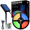 RGB5050 Solar LED Strip Lights - IP65 Waterproof Infrared Control 24V Outdoor Decoration1
